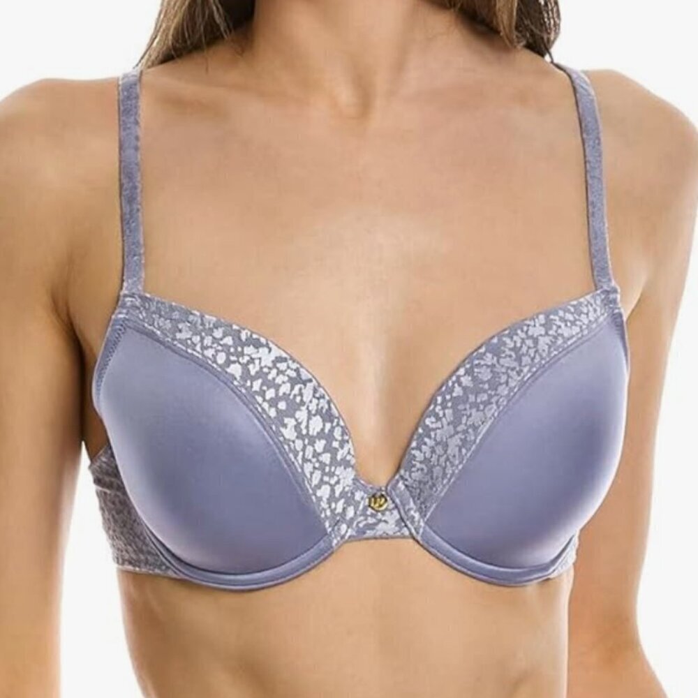 NWT LE MYSTERE Women's Safari T-Shirt Bra, purple 34DD/34E